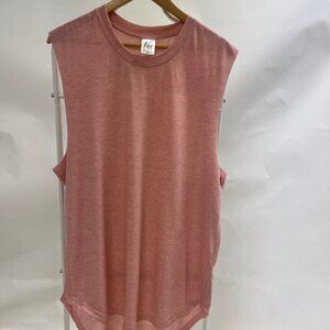 FXN Men's Drop cut Sleeveless T shirt Pink